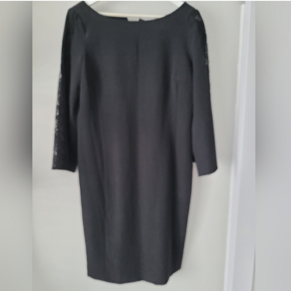 2 for $50 - Evan Picone Women’s Size 10 Black Dress with Lace Detail Sleeves